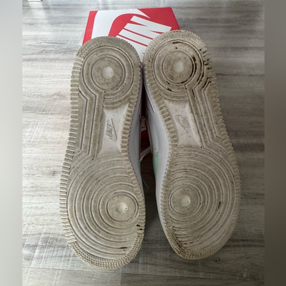 Nike Air Force 1 with Mint and Peach Accents - Picture 5 of 5